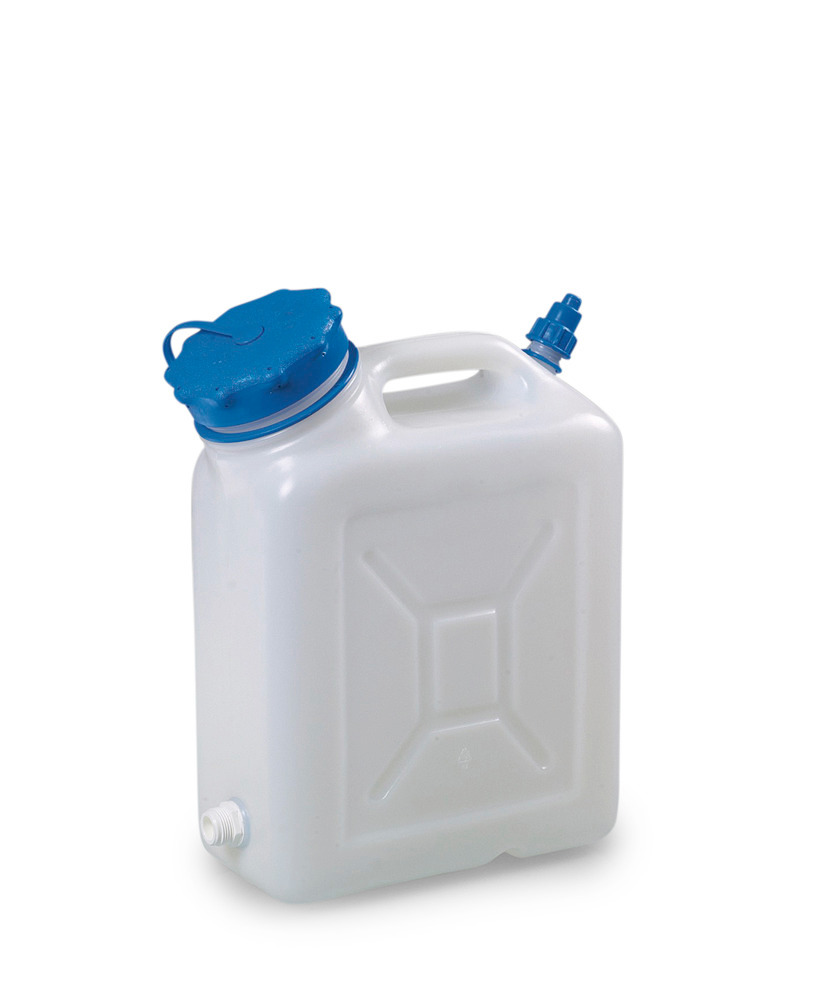 Garrafa de plástico con boca ancha y rosca, 11 litros - 1