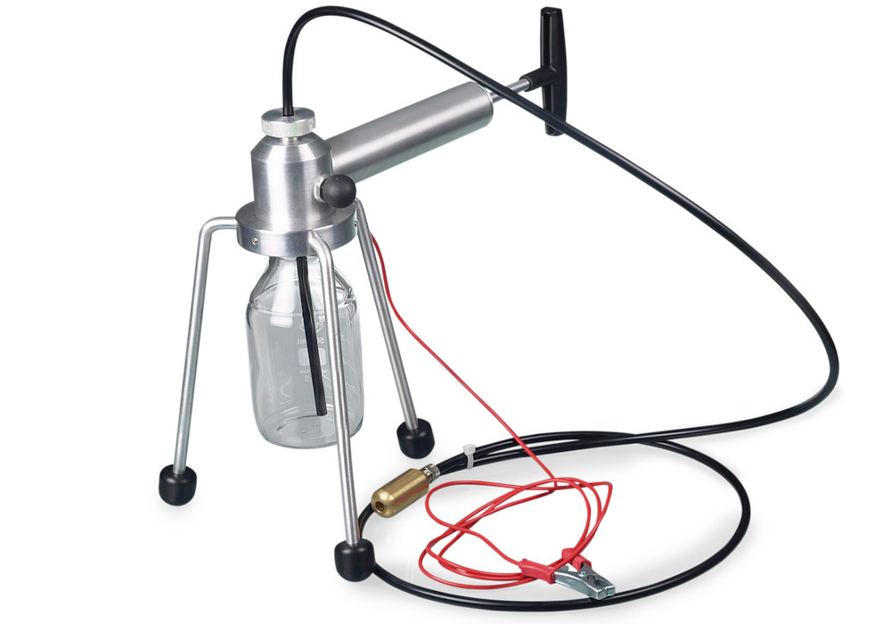 Zestaw ProfiSampler Alu: butelka szklana, rurki ssące, obciążnik mosiądz, plomby, kabel uziemiający - 1