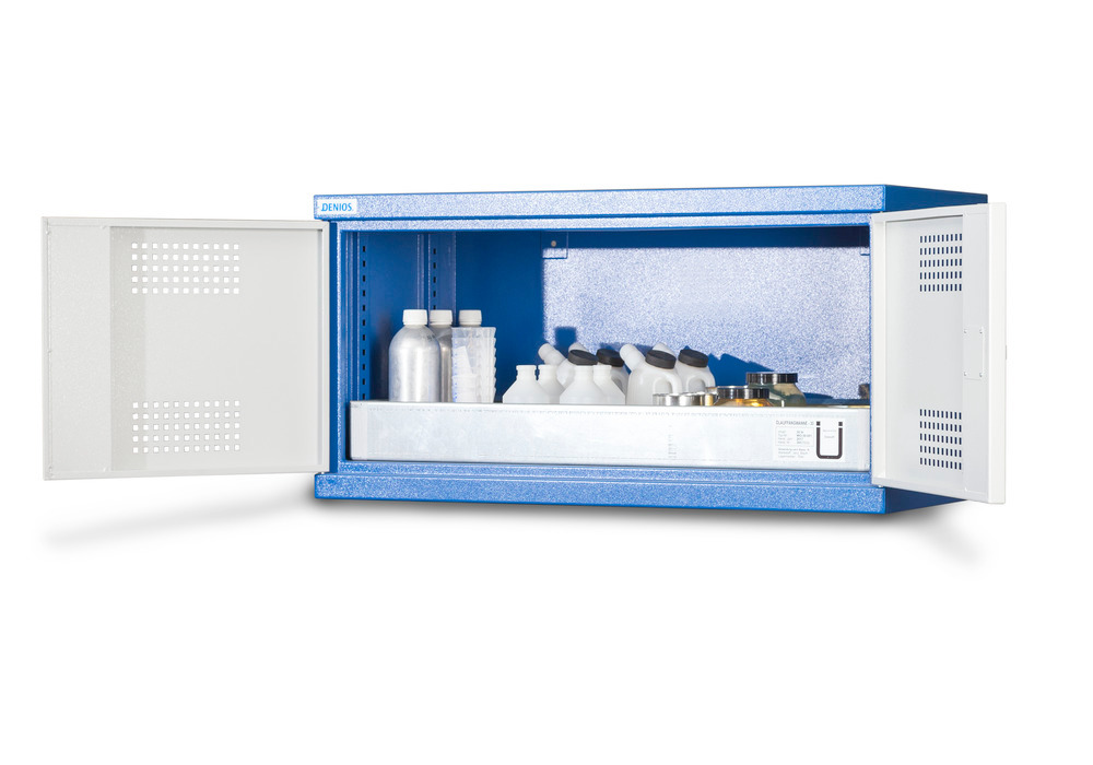 Mini vegyszertároló-szekrény falra szerelhető, szélesség 1000 mm, CS 100 típus - 1