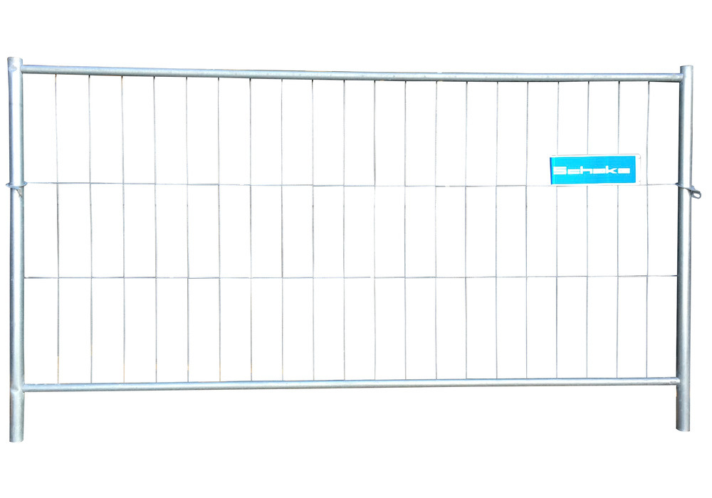 Robusta recinzione mobile con griglia saldata, zincata a caldo, L 2200, H 1200 mm, elemento compens. - 1