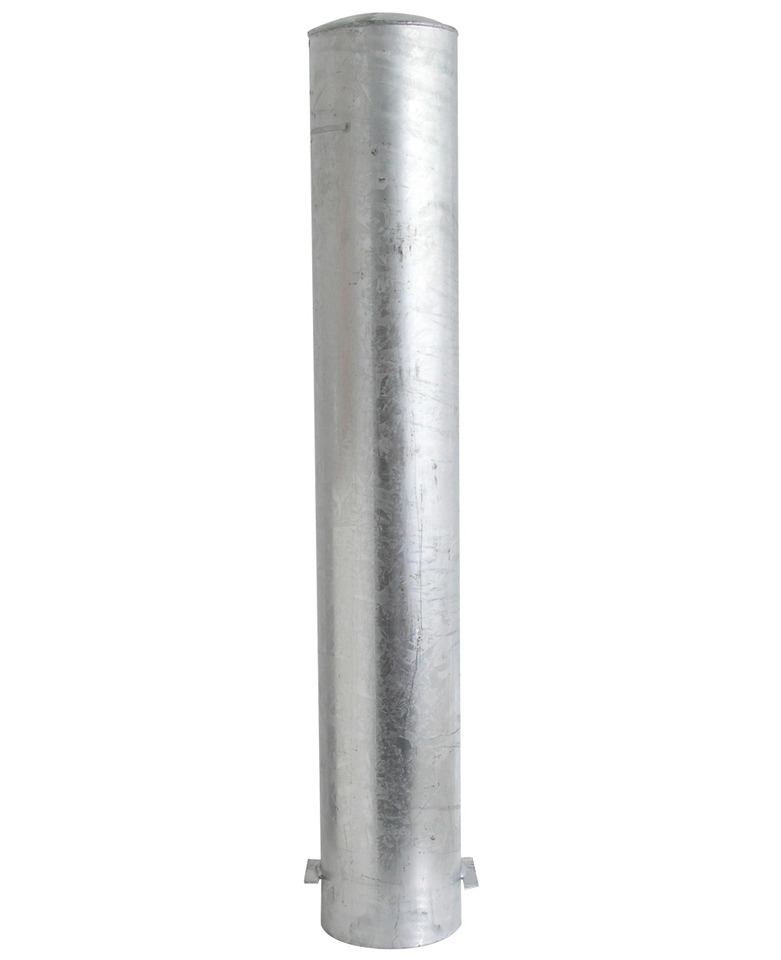 Absperrpfosten Stahl, feuerverzinkt, Ø 152, H 1500 mm, zum  Einbetonieren, - 1
