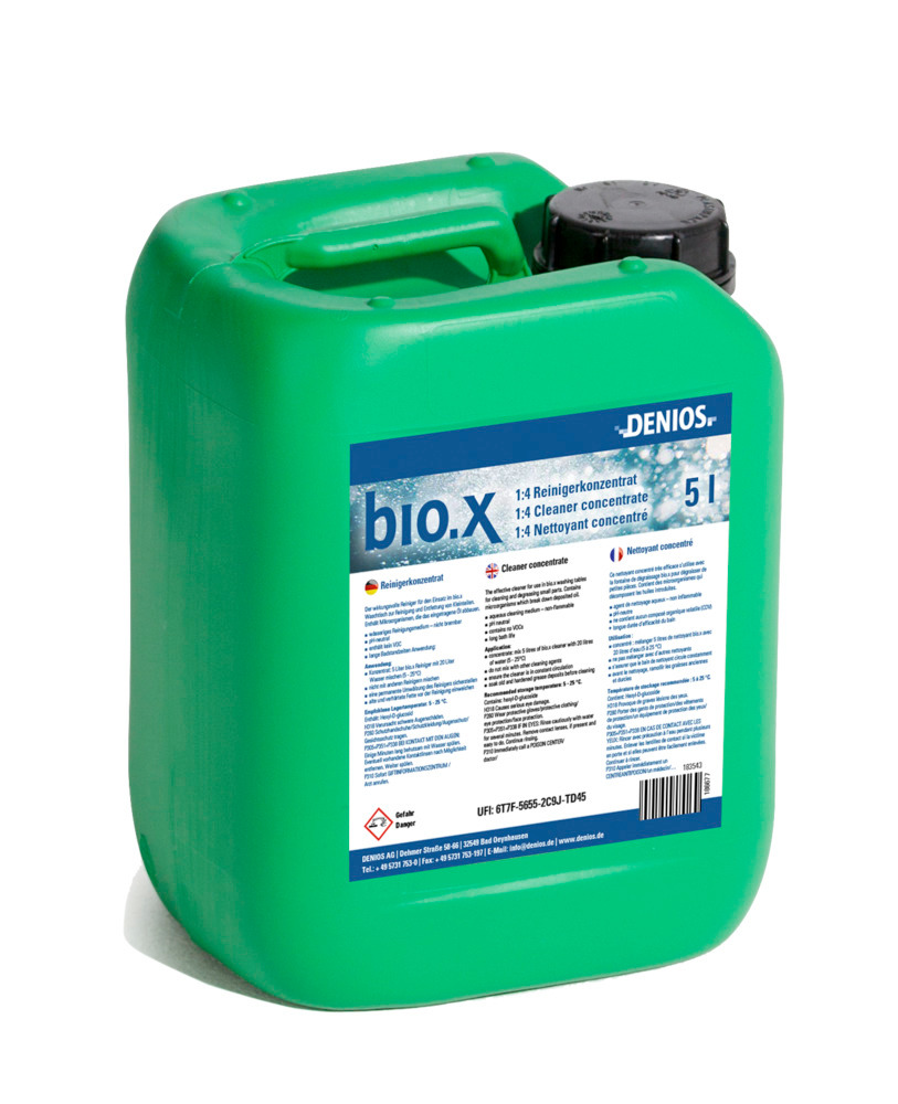 bio.x 1:4, Reiniger / Entfetter für bio.x Teilewaschgeräte, als Konzentrat, 5 l - 1