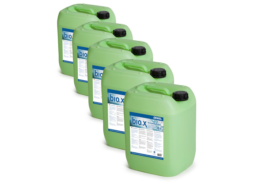 Cleaning fluid for parts cleaning table bio.x, starter set, 5 x 20 litre canisters - 1