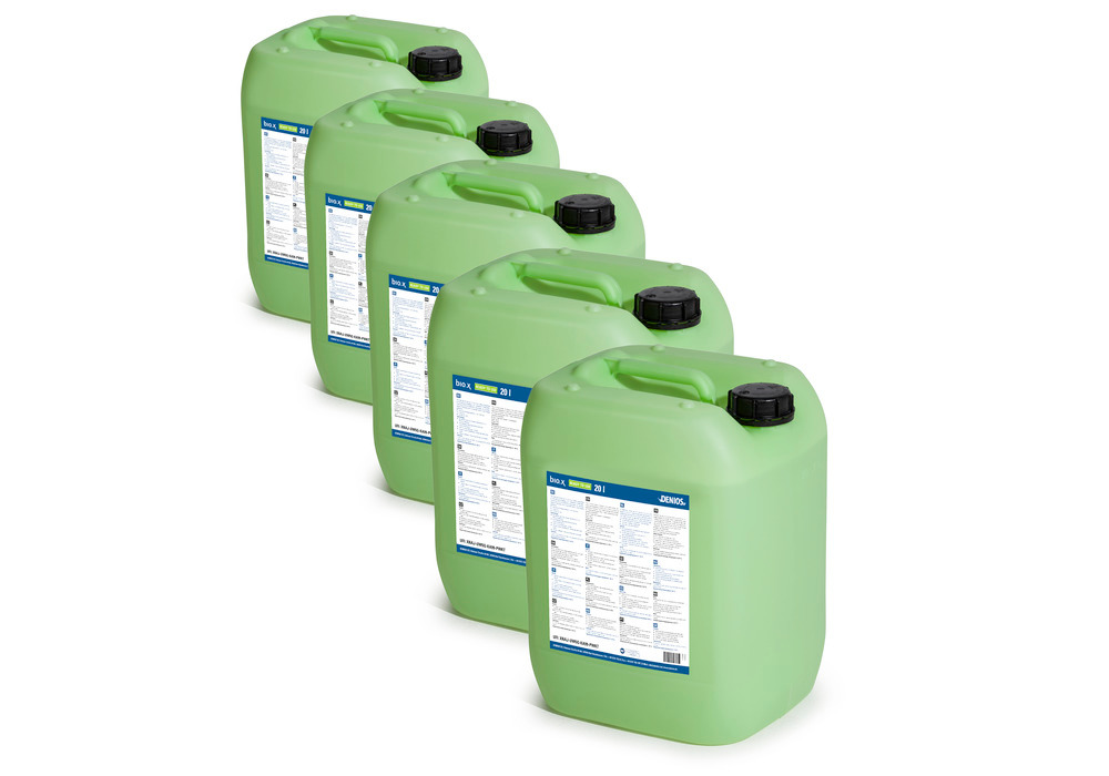 bio.x ready-to-use, cleaner/degreaser set for initial filling for bio.x cleaning table, 5 x 20 litre - 1