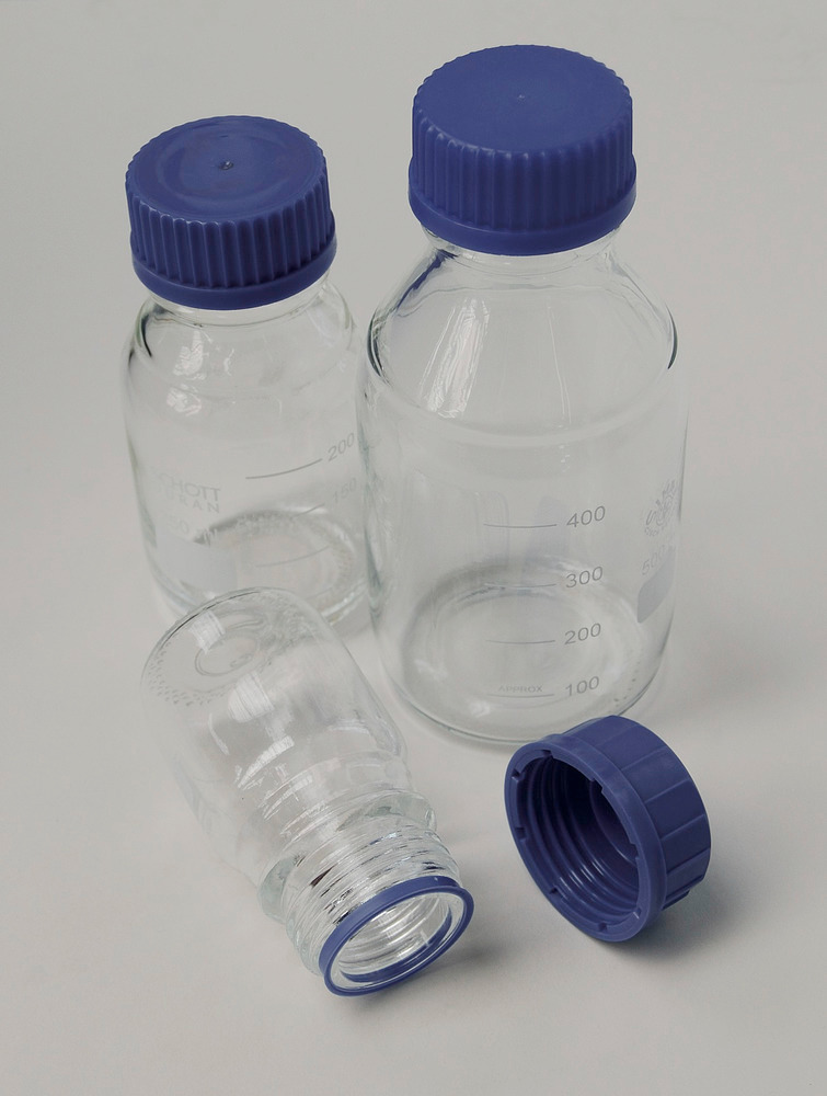 Provflaska glas GL45 för ProfiSampler aluminium, 1000 ml - 1
