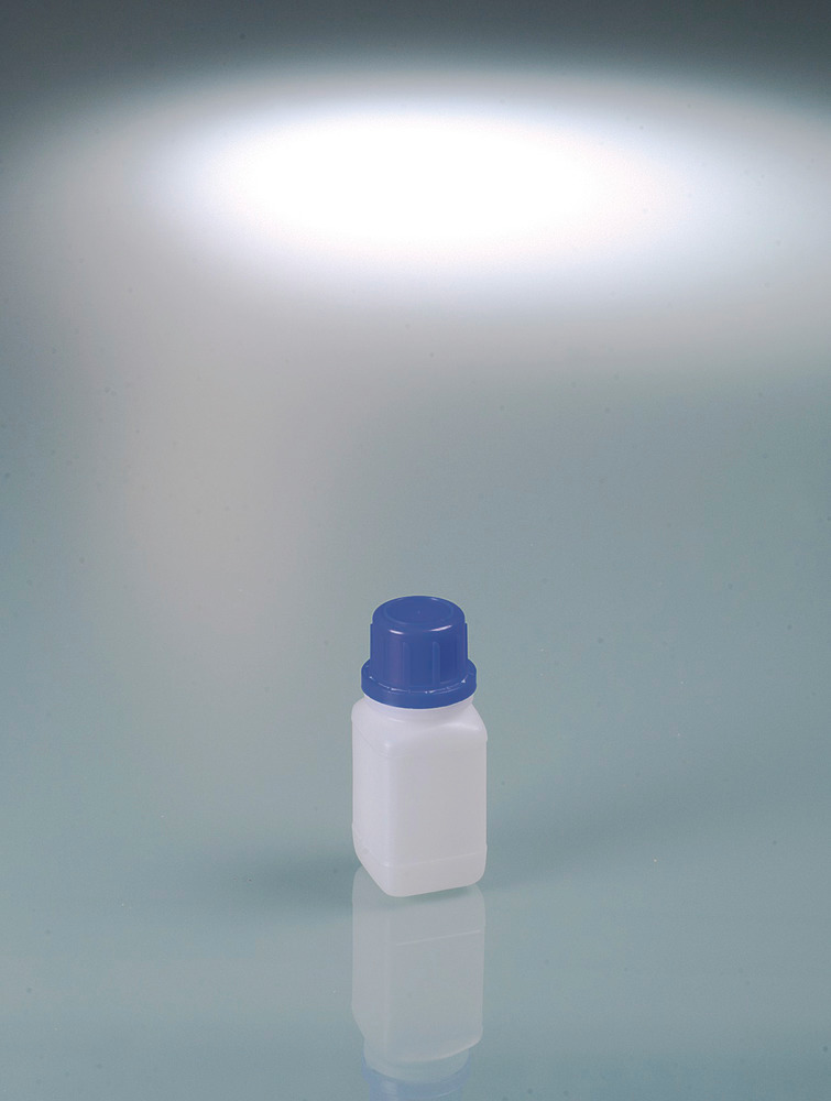 Provflaskor med smal hals, tillverkade av PE för Set MiniSampler PE, fyrkantiga, 100 ml - 1
