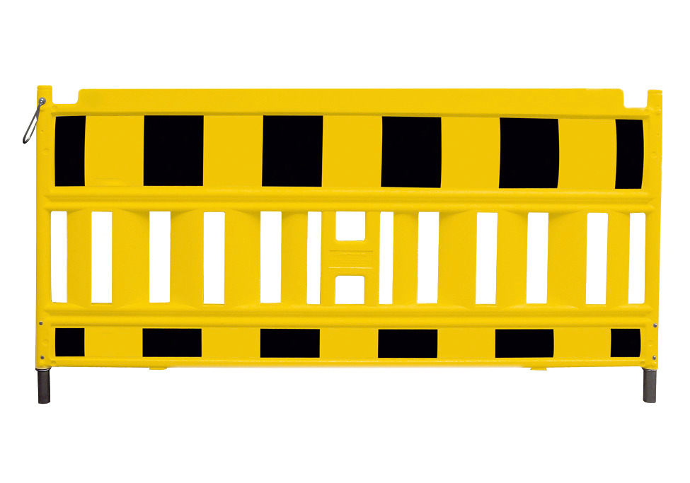 Grade de limitação Euro 1 conforme ZTV-SA, B 2000 mm, amarela e preta