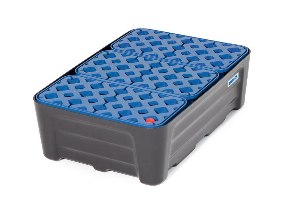 Cubeto para recipientes pequeños en polietileno (PE), con rejilla PE, 35 l, 592x400x185 mm, pro-line - 4