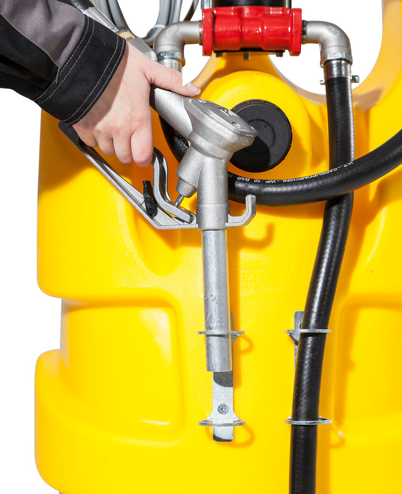 Depósito portátil para diesel, volume de 110l, bomba manual, amarelo: “caddy” - 3