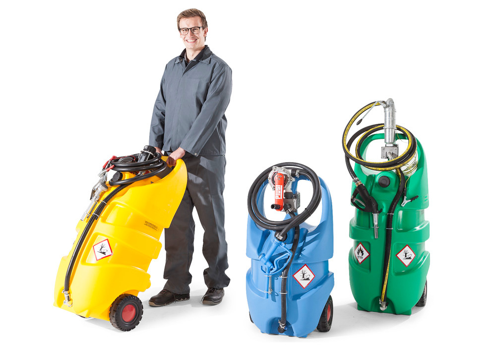 Mobilní čerpací nádrž na naftu, typ Caddy, objem 110 litrů, s 24 V elektrickým čerpadlem - 9