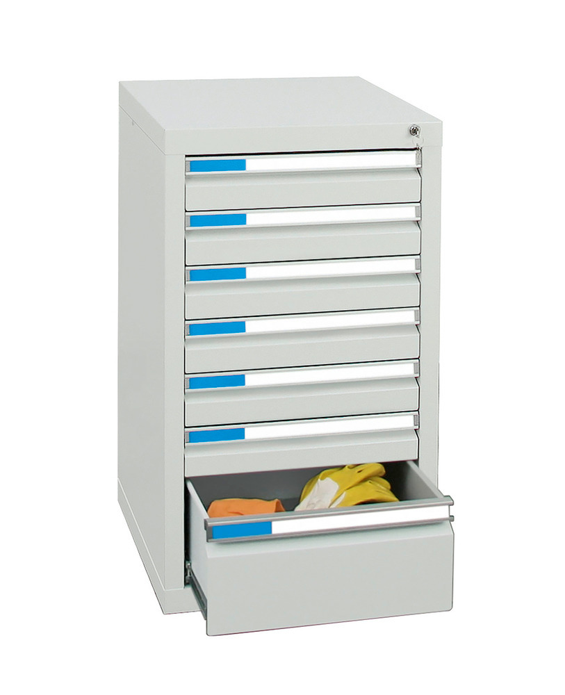 Drawer cabinet Esta with 7 drawers, grey, grey, W 500 mm, H 900 mm - 1