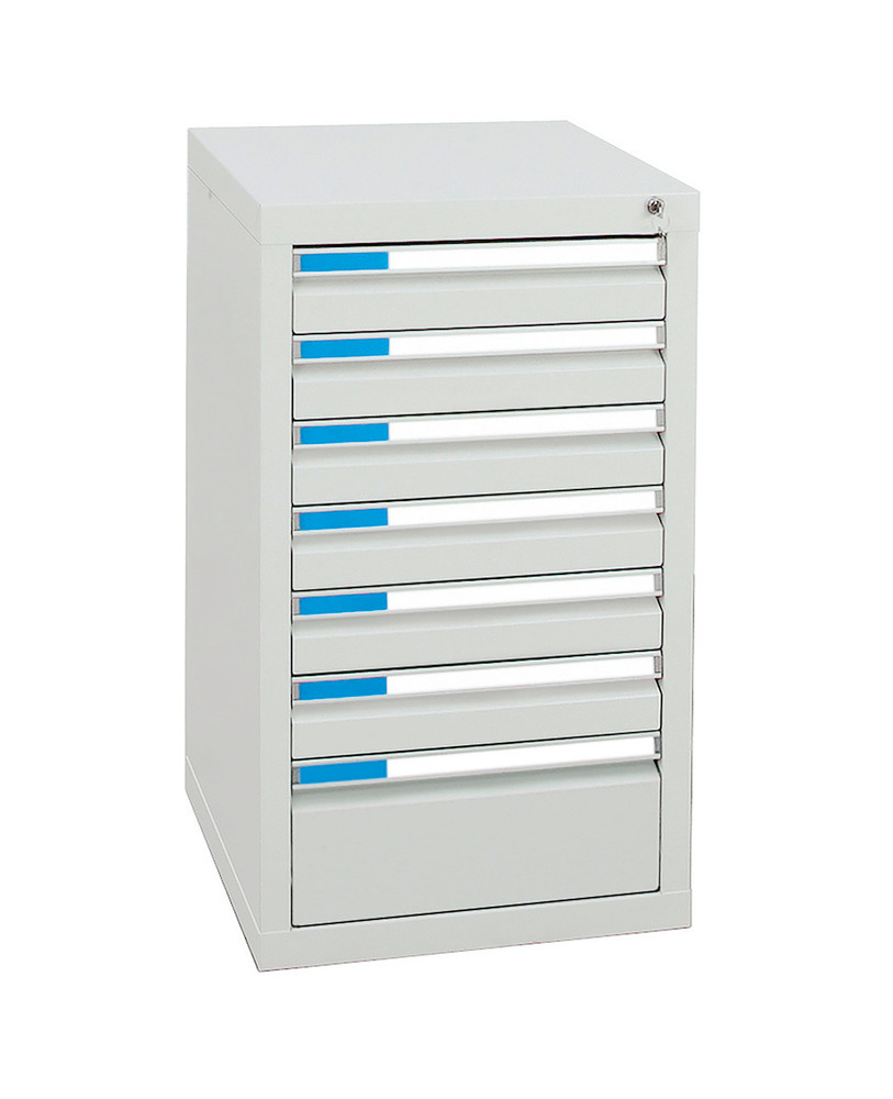 Drawer cabinet Esta with 7 drawers, grey, grey, W 500 mm, H 900 mm - 2