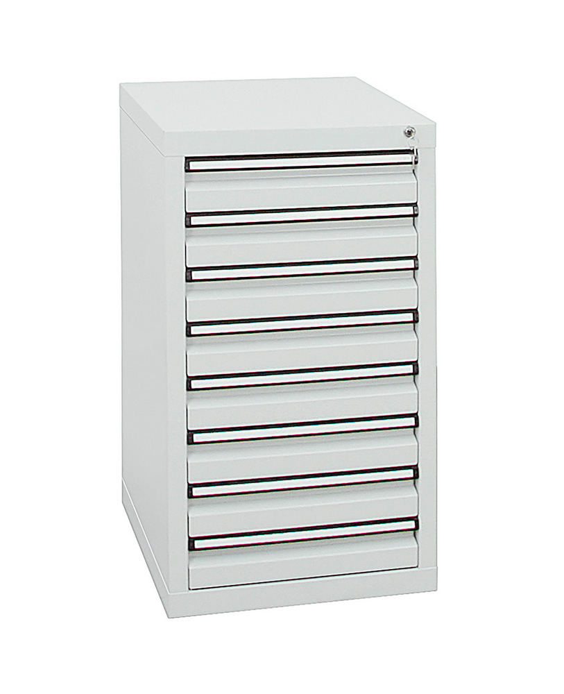 Drawer cabinet Model SDC 410, with 8 drawers, light grey, W 500 mm, H 900 mm - 1