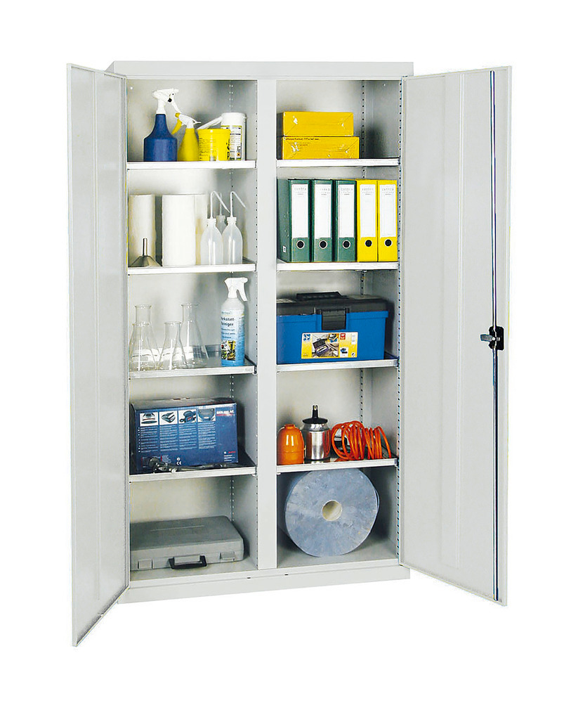 Tool and equipment cabinet Professional 2000, with 8 shelves, grey, W 1000 mm - 1