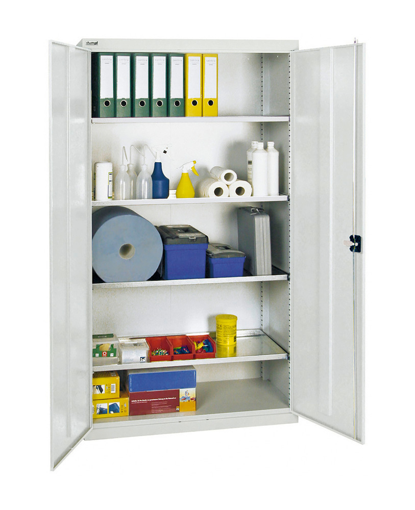 Tool and equipment cabinet Professional 2000, with 4 shelves, grey, W 1000 mm - 1