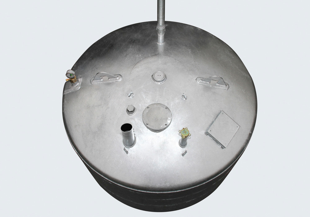 Tároló tartály LT típus, 55 °C alatti lobbanáspontú vizekre vesz. folyadékokhoz, 995 literes - 2