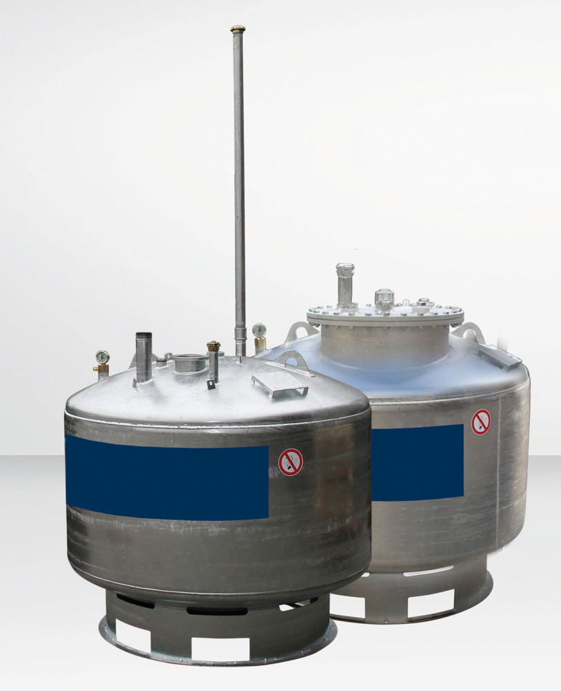 Tároló tartály LT típus, 55 °C alatti lobbanáspontú vizekre vesz. folyadékokhoz, 600 literes - 1