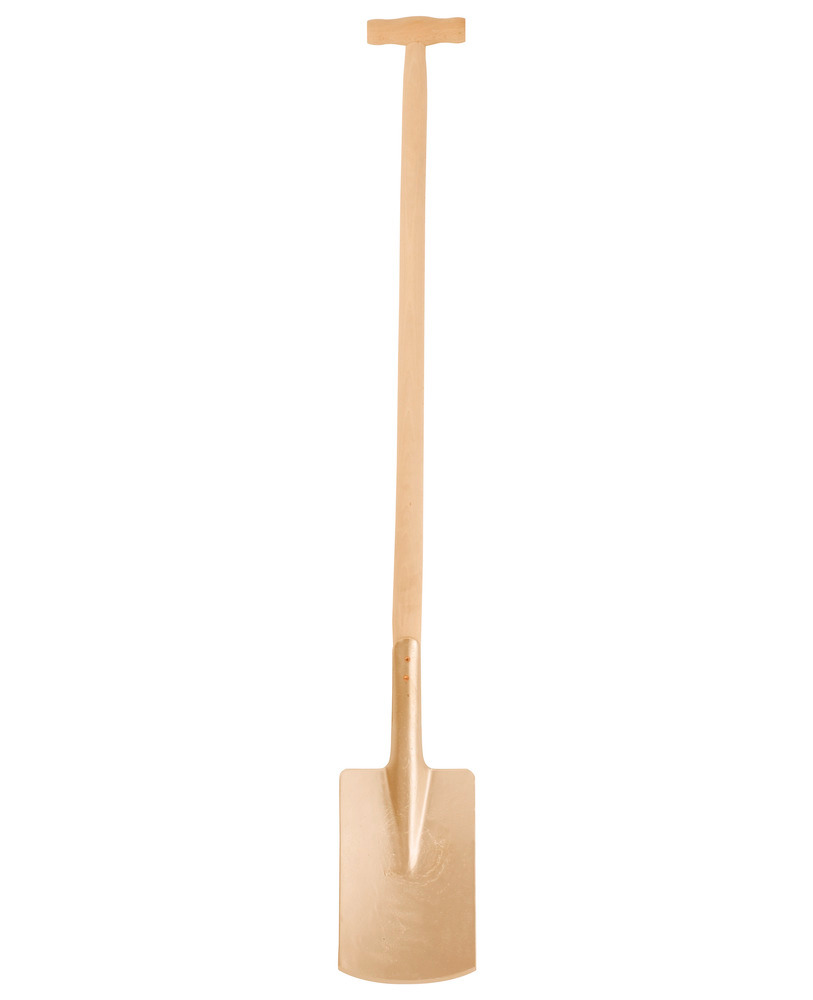 Spade with T handle 180 x 260 x 1250 mm, special bronze, spark-free, for Ex zones - 1