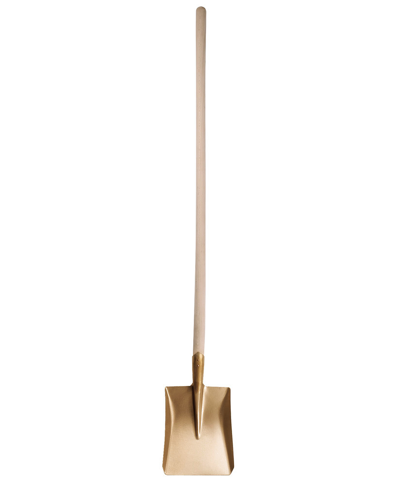 Scoop shovel 240 x 290 x 1600 mm, special bronze, spark-free, for Ex zones - 1