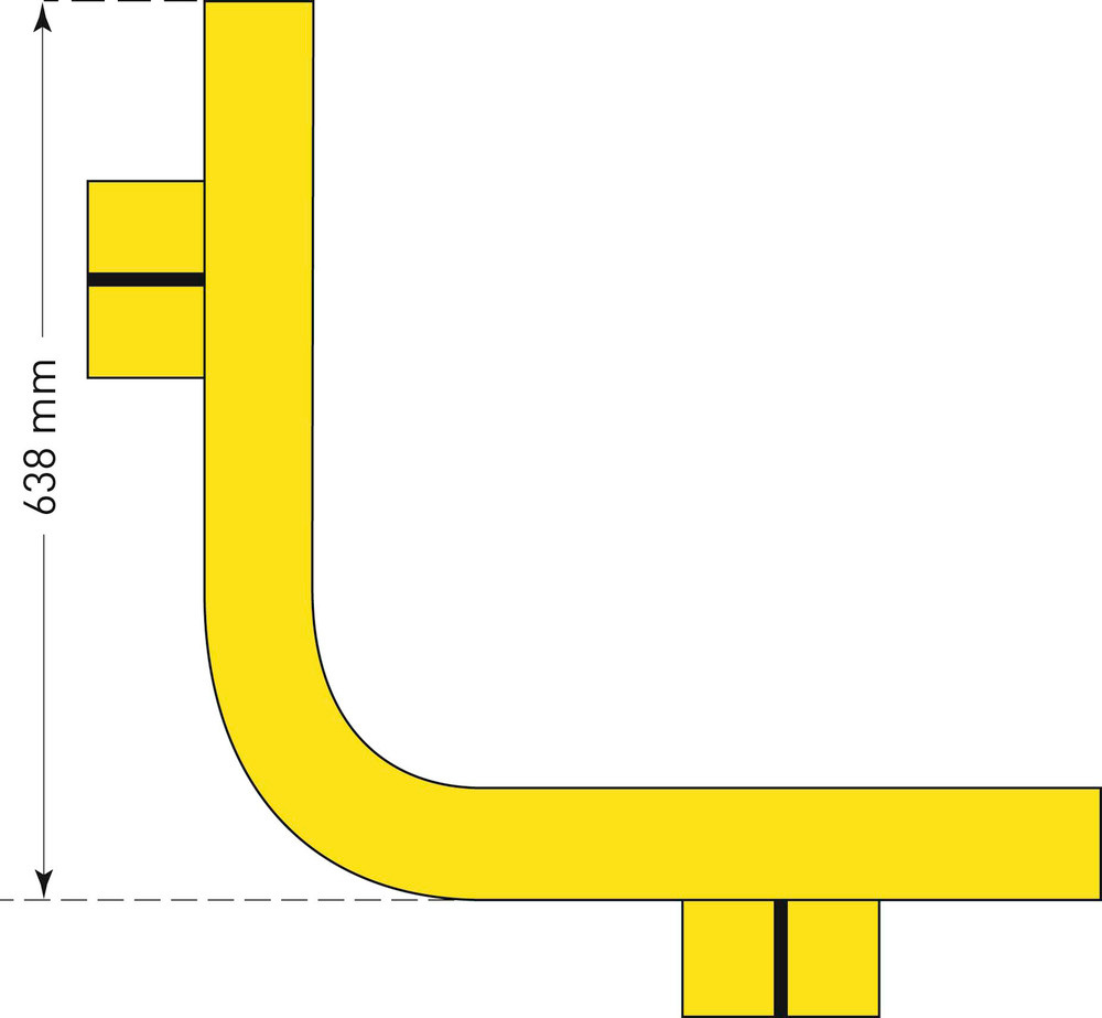 Barrière anti-choc en acier, angle intérieur - 2