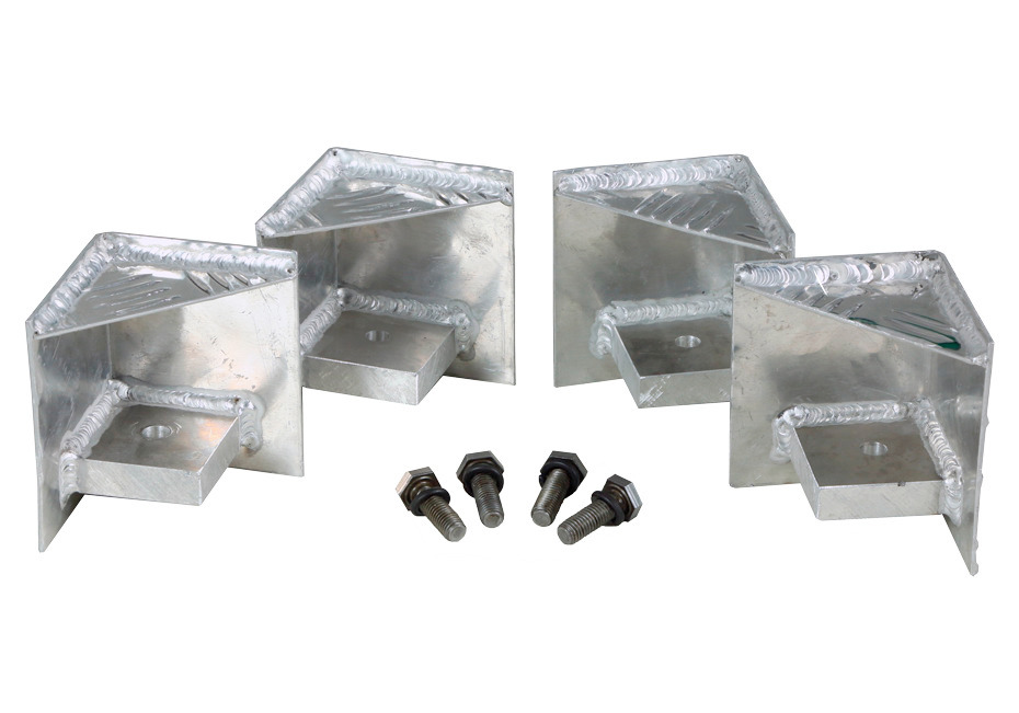 Pernas tipo palete para caixa de transporte de chapa ondulada de alumínio, 4 unidades - 1