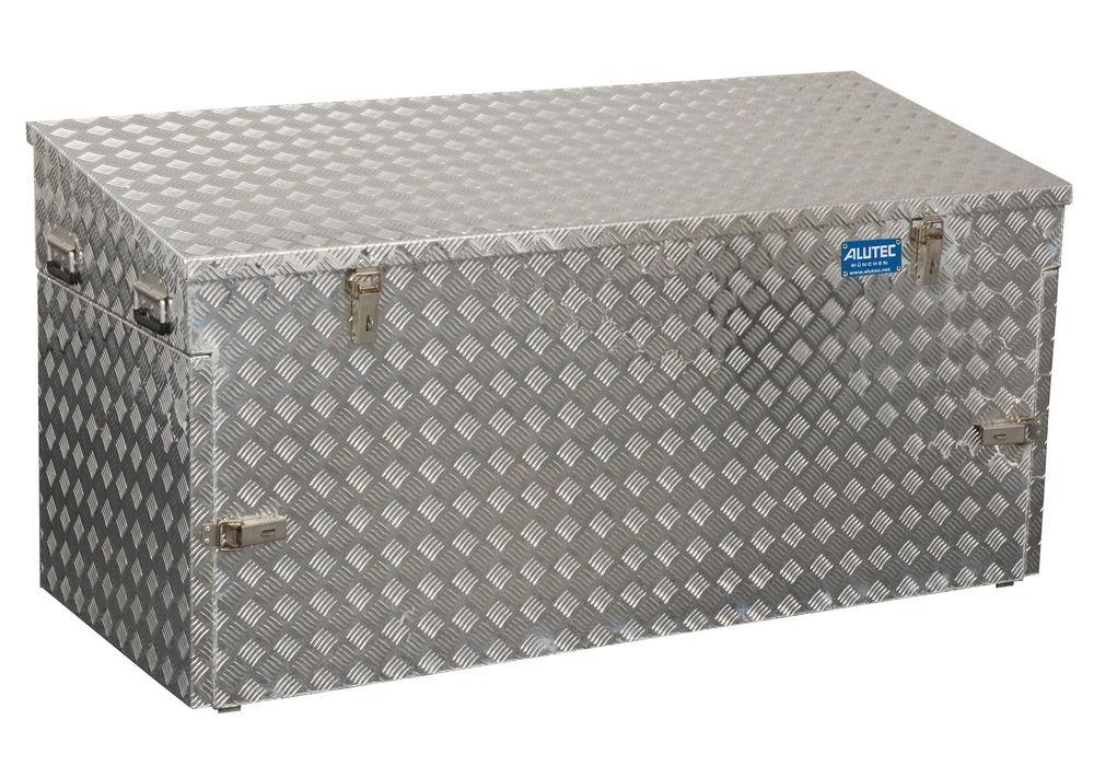 Transport crate in aluminium chequer plate, 883 litre volume - 1