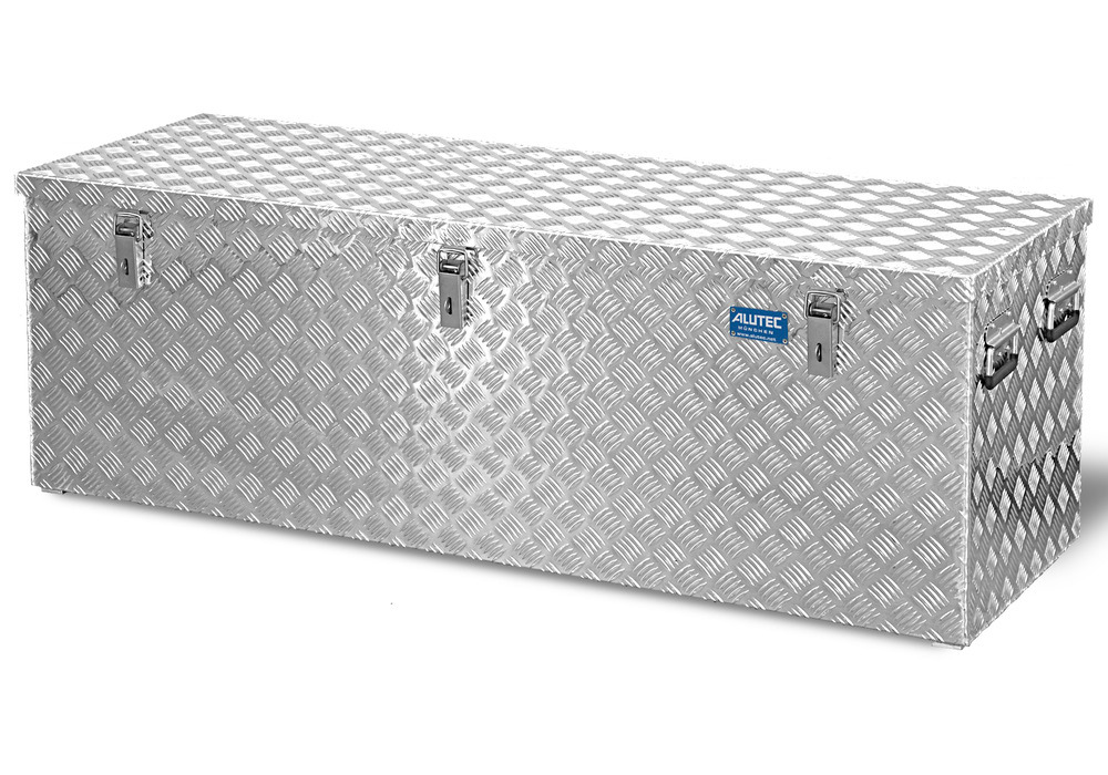 Caja de transporte de chapa ondulada de aluminio, volumen 375 litros