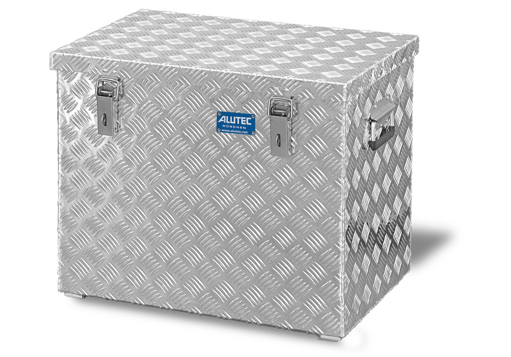 Caja de transporte de chapa ondulada de aluminio, volumen 120 litros