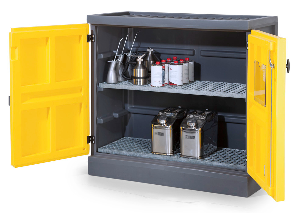 Environmental cabinet PolyStore, plastic, W 120 cm, 2 grids galv., Model PS 1211-2 - 4