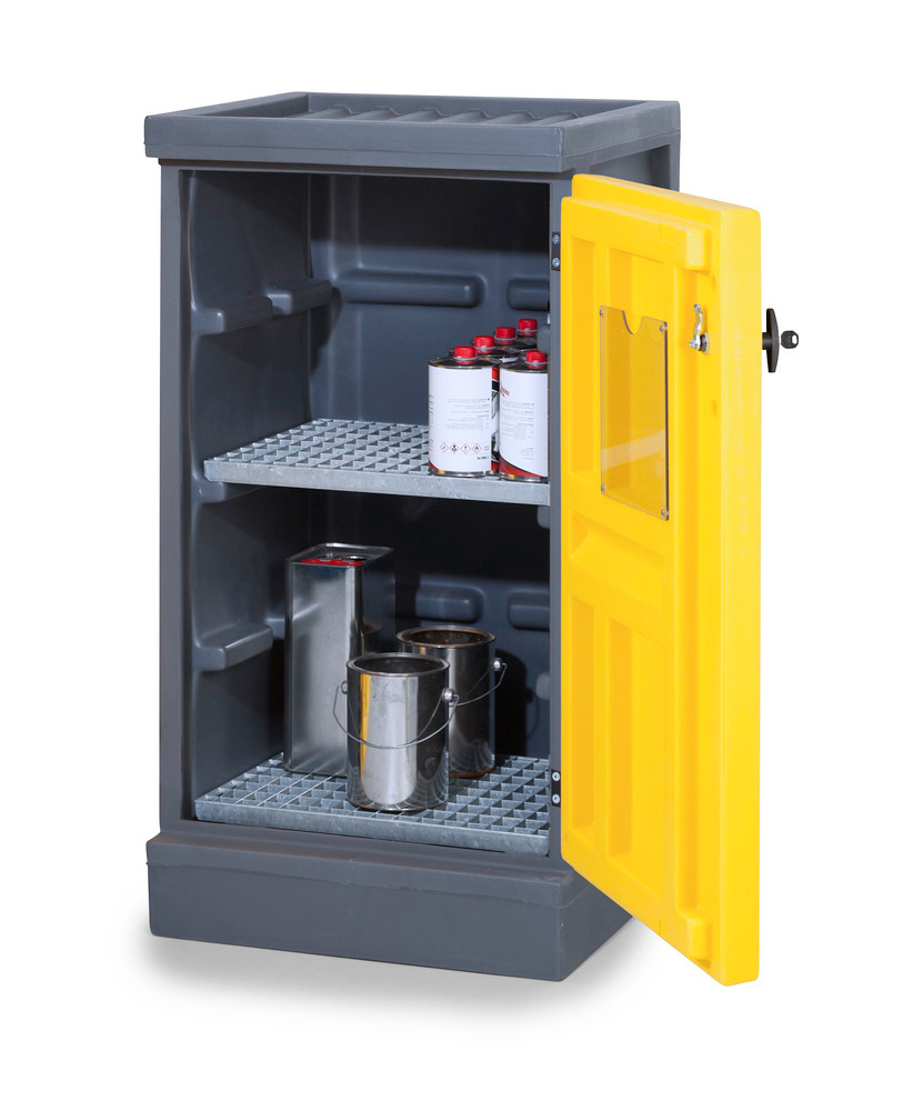 Environmental cabinet PolyStore, plastic, W 60 cm, 2 grids galv., Model PS 611-2 - 1