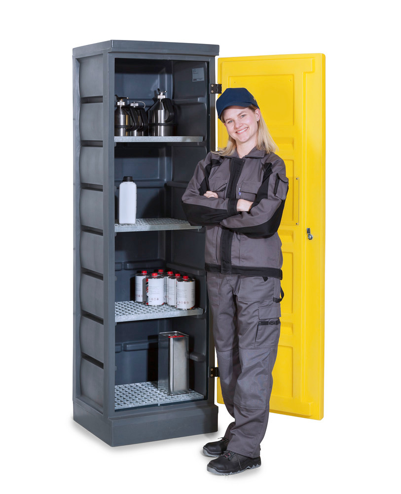Environmental cabinet PolyStore, plastic, W 60 cm, 4 grids galv., Model PS 620-4 - 4