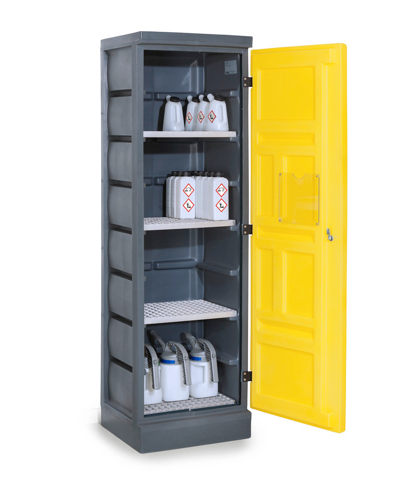 Environmental cabinet PolyStore, plastic, W 60 cm, 4 grids V2A, Model PS 620-4 - 1