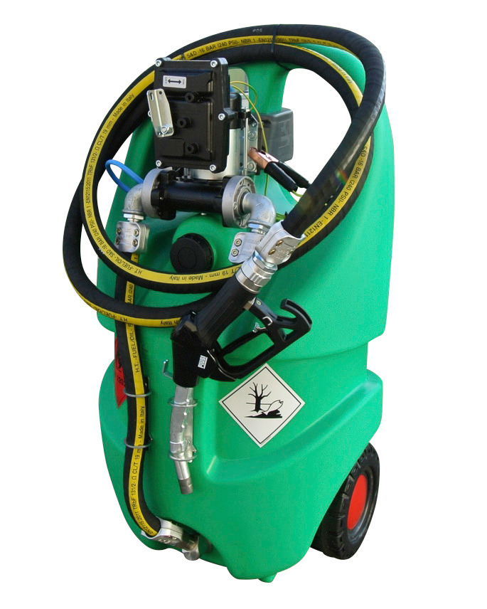 Depósito portátil tipo caddy para gasolina en versión ATEX, volumen de 55l, bomba eléctrica de 12 V - 1