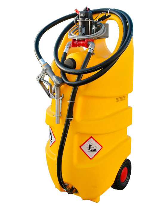 Depósito portátil para diesel, volume de 110l, bomba elétrica de 24V, amarelo: “caddy” - 1
