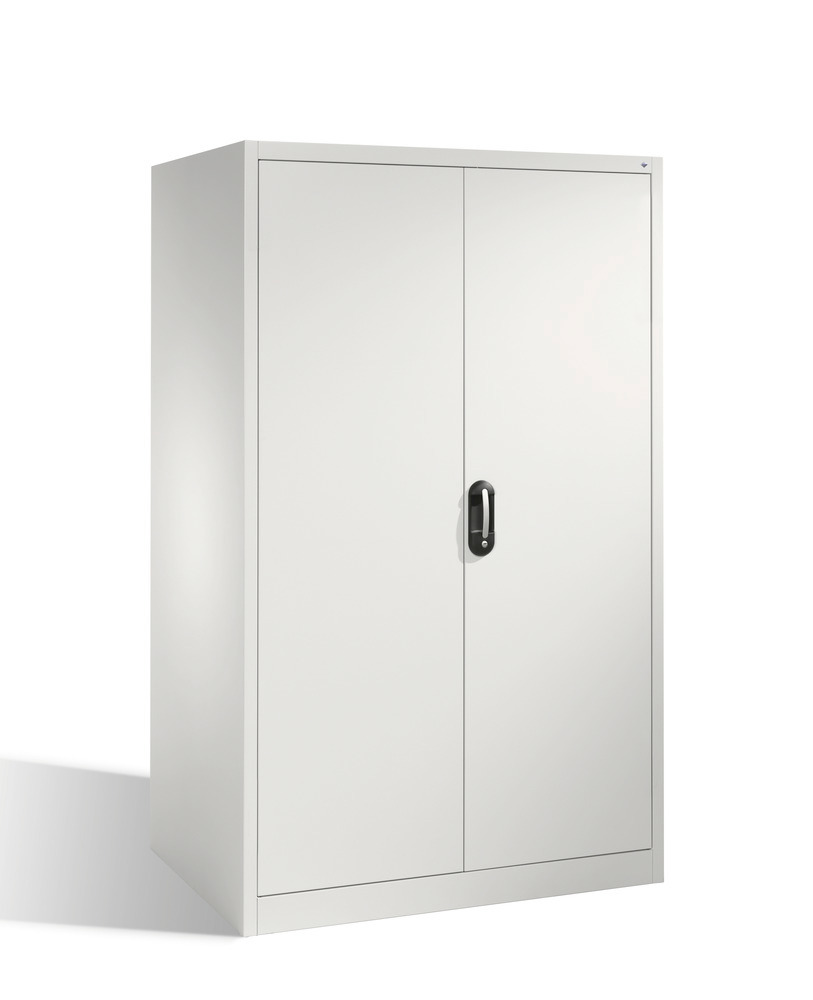 Tooling and equipment cabinet Cabo-XXL, wing doors, 4 shelves, W 1200, D 800, H 1950 mm, grey - 1