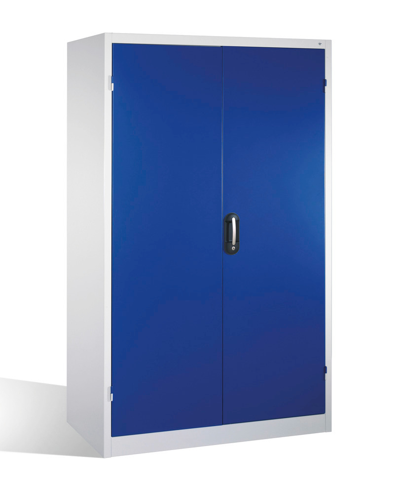 Szafa narzędziowo-materiałowa Cabo, drzwi obr., 4 półki, 3 szuflady,1200x600x1950mm, szaro-niebieska - 1