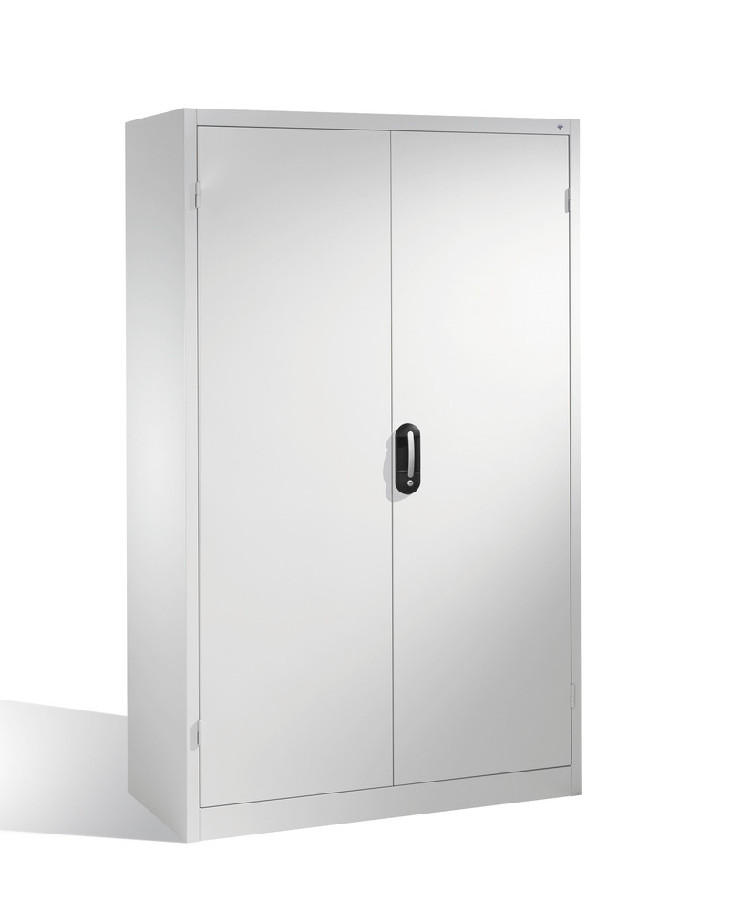 Heavy duty tool storage cabinet Cabo, wing doors, 4 shelves, W 1200, D 500, H 1950 mm, grey - 1