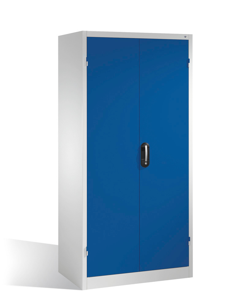 Tooling and equipment cabinet Cabo, wing doors and drawers, W 930, D 600, H 1950 mm, grey/blue - 1