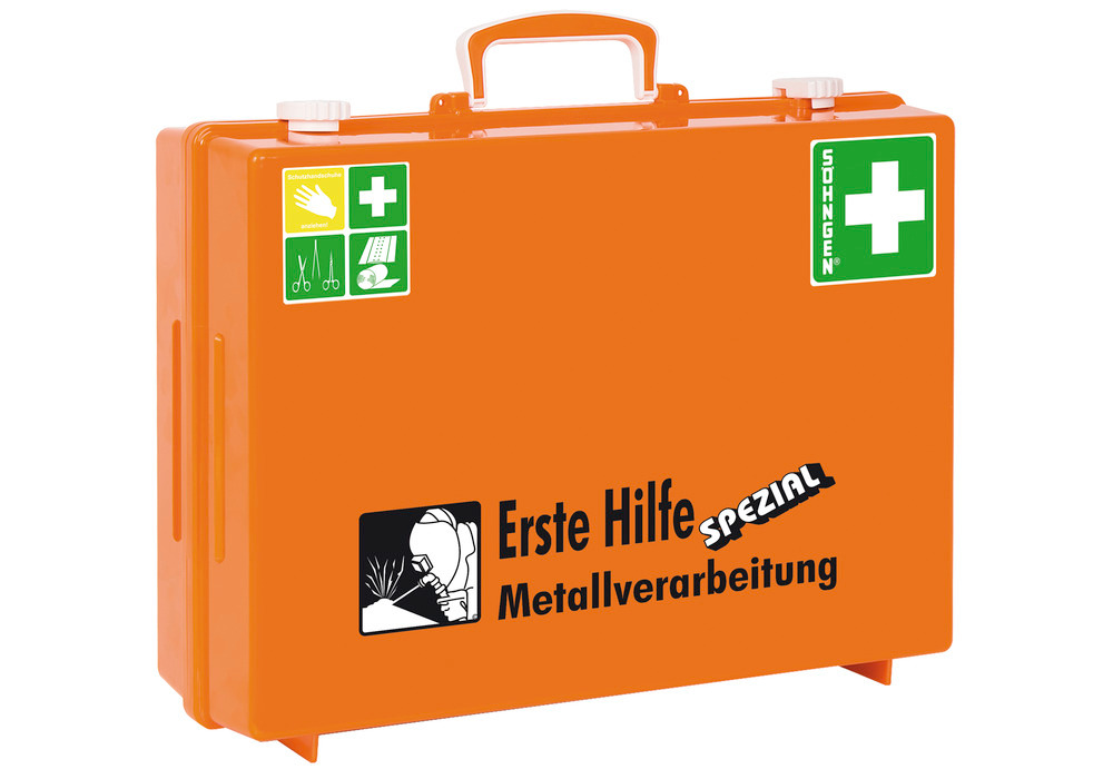 Erste-Hilfe-Koffer Beruf Spezial, Ausführung "Metallverarbeitung", orange - 1