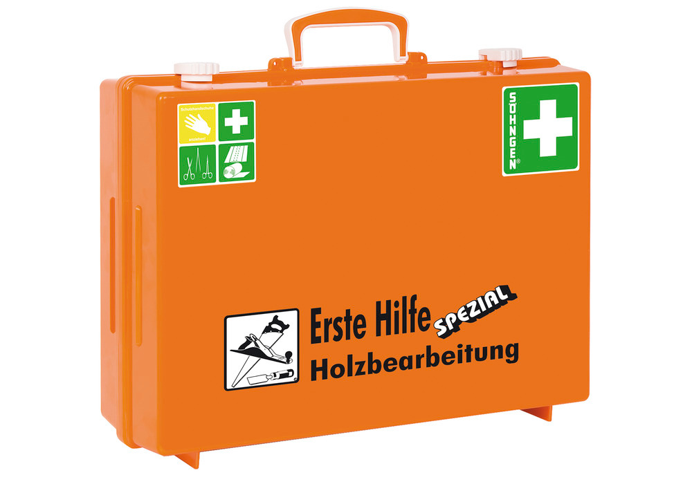 Erste-Hilfe-Koffer Beruf Spezial, Ausführung "Holzbearbeitung", orange - 1