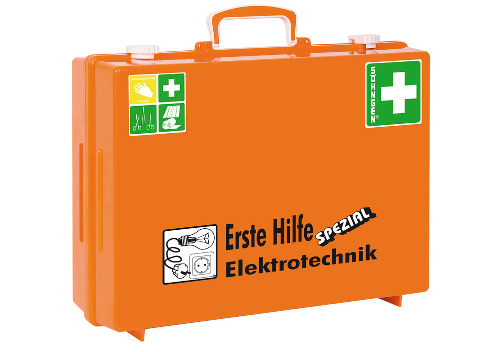 Erste-Hilfe-Koffer Beruf Spezial, Ausführung "Elektrotechnik", orange - 1