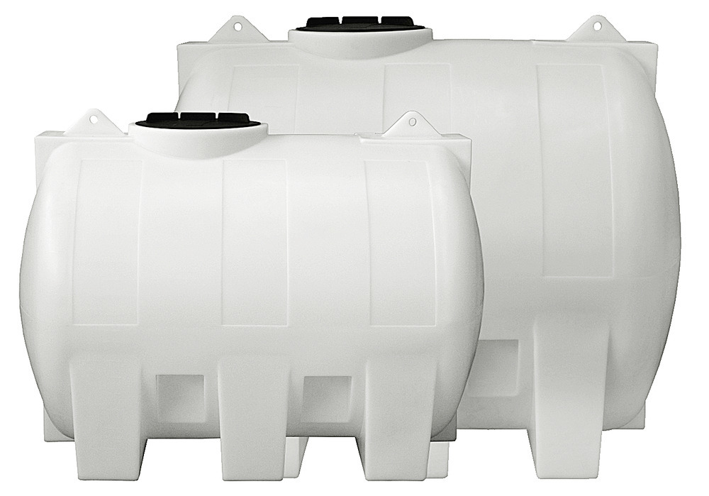 Horizontale tank van polyethyleen (PE), volume 3000 liter, natuurlijk-transparant - 2