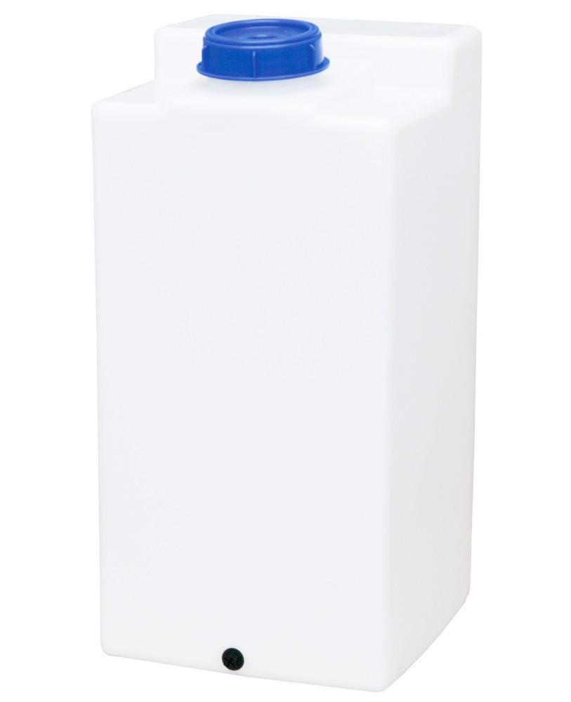 Rechthoekige opslag- en doseercontainer van polyethyleen (PE), volume 250 liter, naturel-transparant - 1