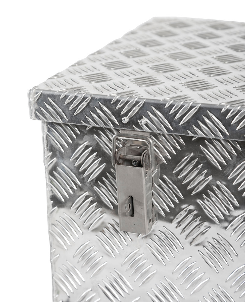 Transport crate in aluminium chequer plate, 70 litre volume - 4