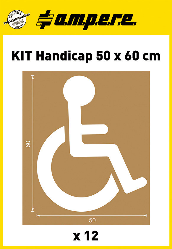 Skabelone KIT Handicap 50x60cm, indhold 12 skabeloner - 1