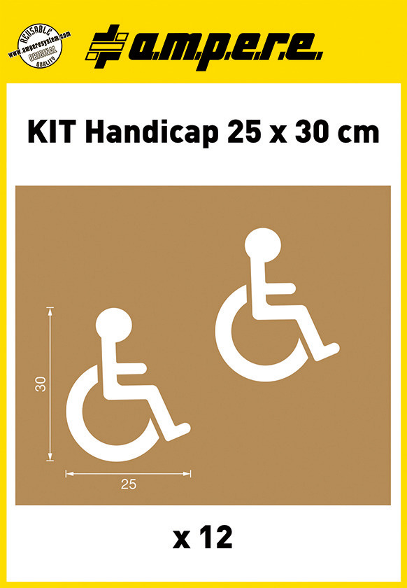 KIT sagome simbolo Handicap, H 25x30cm, contiene 12 sagome - 1