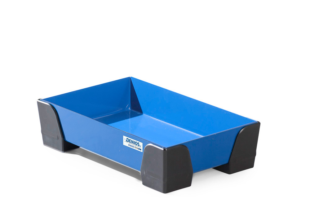 Spill tray for small containers classic-line in steel, painted, no perf sheet, 5 litres, 250x400x95 - 2