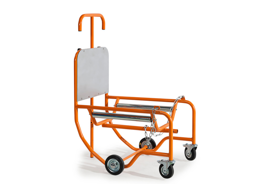Sudový vozík Secu Plus s pákovou tyčou, oceľ popráš., pre oceľové/plastové sudy, s vybíjacou schop. - 16