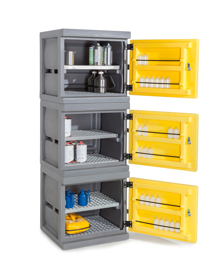 Environ cabinet PolyStore-Mini, plastic, W 60 cm, 2 grids V2A, Model PS 611.2 - 4