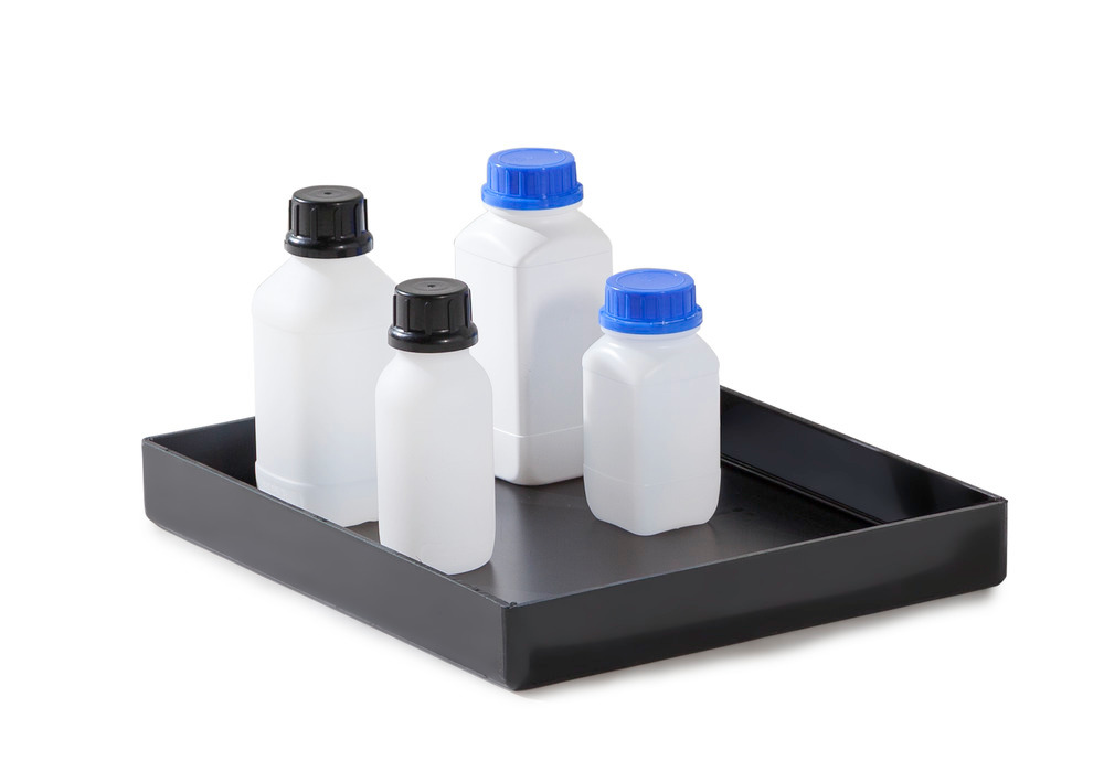 Műanyag-polietilén (PE) betét tálca kármentőhöz Comfort vegyszertároló szekrénybe, A típus - 3